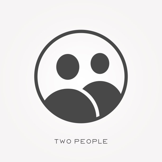 剪影图标两个人图片下载