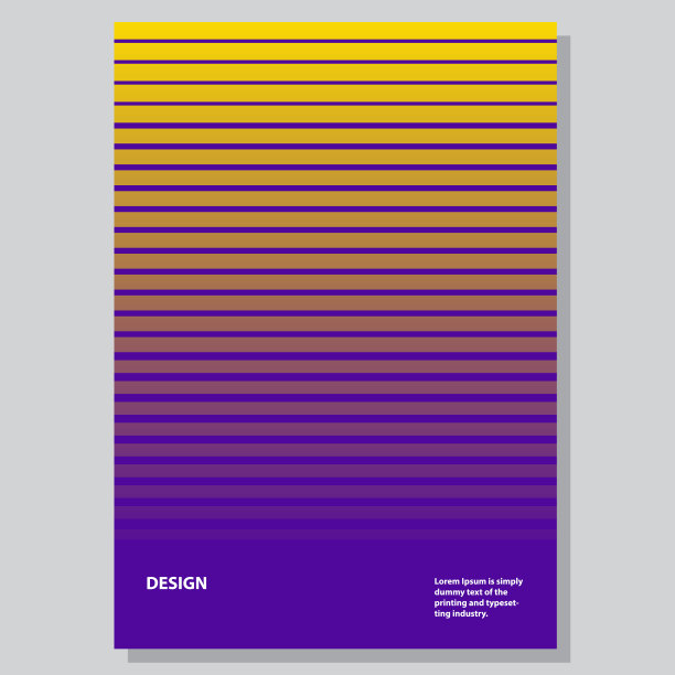 商业小册子小册子概念设计。创意模板封面书或传单。杂志极简抽象几何设计的广告呈现渐变从黄色到紫色。图片下载