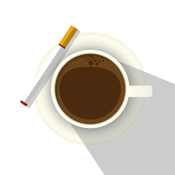 咖啡和香烟设计图片下载