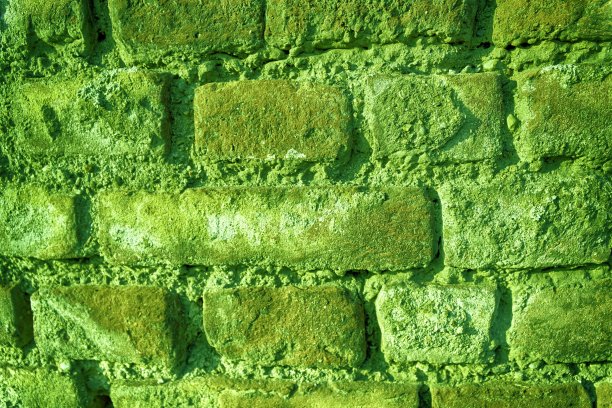 金色的石灰色背景图像为旧砖墙，适合于网站或移动设备图片下载