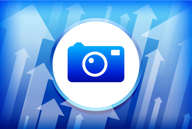 数码相机蓝色箭头背景图片下载