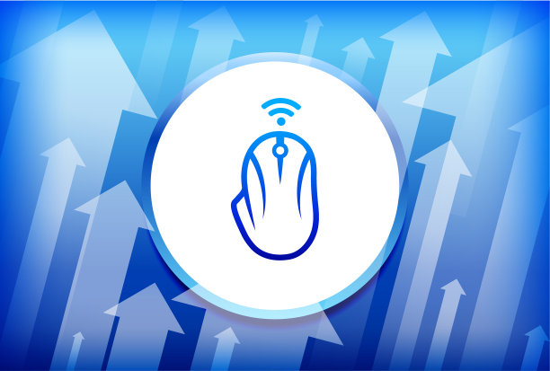 电脑鼠标蓝色箭头背景图片下载