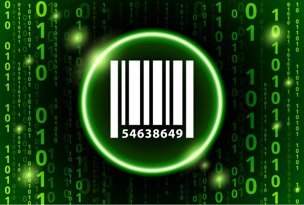 条码二进制码矢量模式背景图片下载