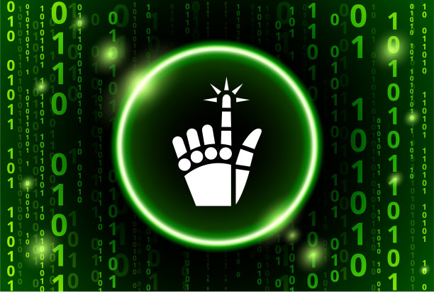 机器人二进制码矢量模式背景图片下载