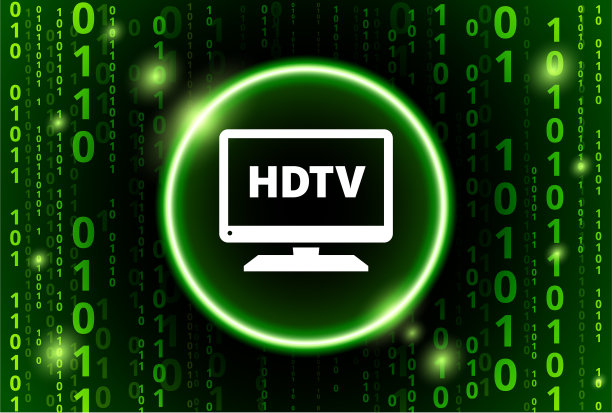 高清电视二进制码矢量模式背景图片下载
