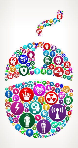 计算机鼠标矢量图标图案背景图片下载