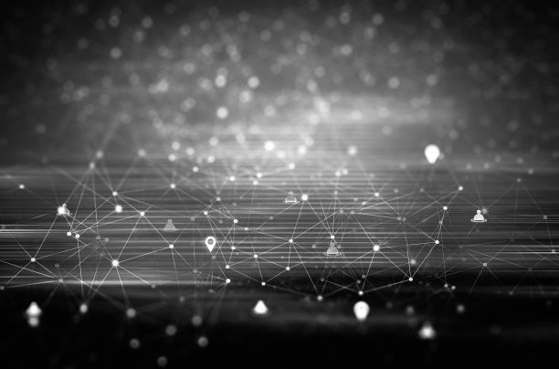 全球数字连接交流社交网络概念。连接发光的点和线。数字数据技术背景。图片下载