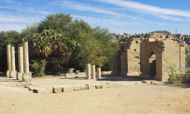 埃及阿斯旺菲莱神庙建筑图片下载