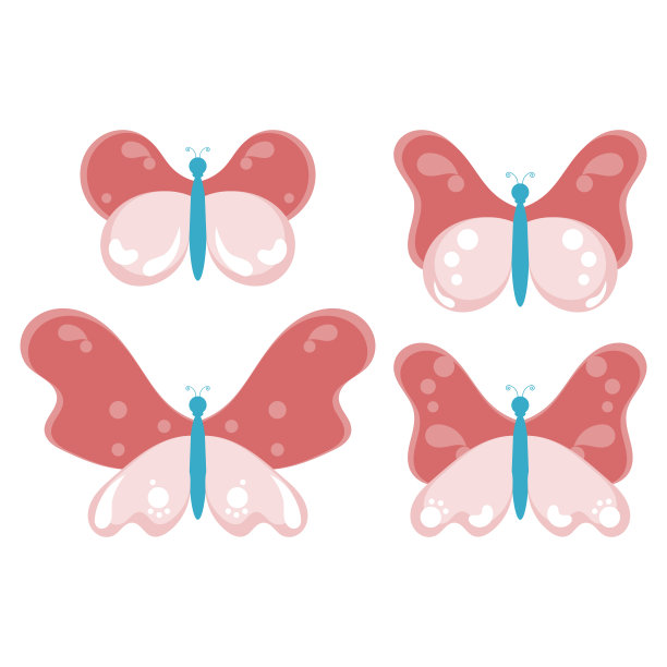 收集的蝴蝶孤立。图片下载