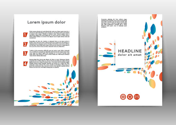 抽象的彩色小册子图片下载