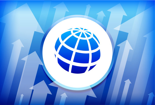 全球蓝色箭头背景图片下载