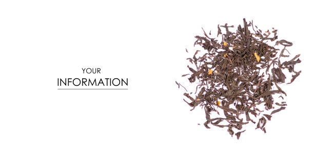 带有花果图案的茶叶素材图片