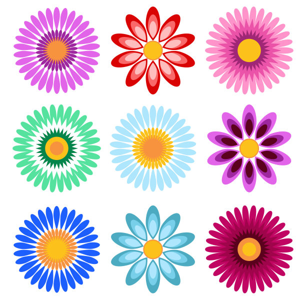 收集花朵图标图片下载