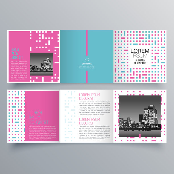 宣传册设计，宣传册模板，创意三折，趋势宣传册图片下载