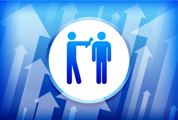 采访蓝色箭头背景图片下载