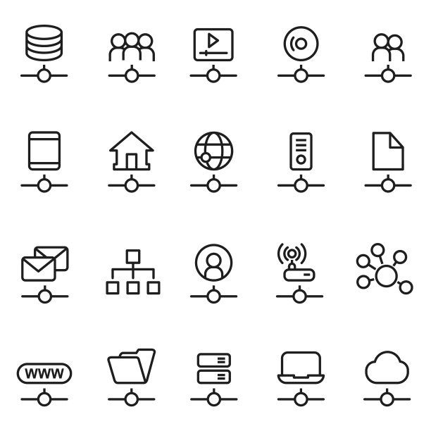 网络连接图标集图片下载