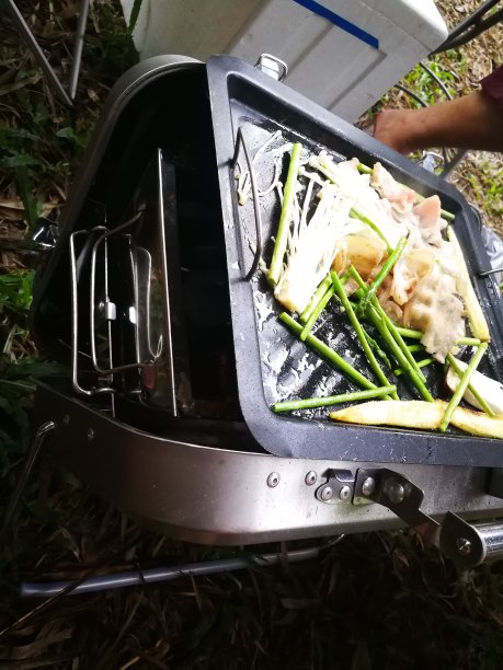 膳食prok和蔬菜BBG烧烤图片下载