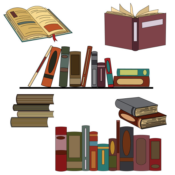 藏书。矢量图像的一本书。图片下载