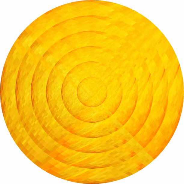 马赛克中的同心圆黄色圆圈图片下载