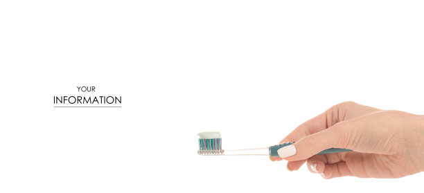 用手糊的牙刷素材图片