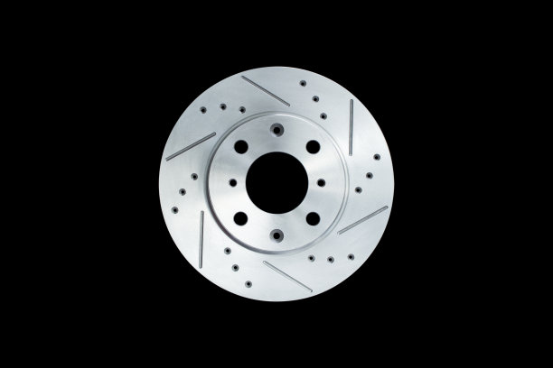 盘式制动器隔离在黑色背景上。图片下载