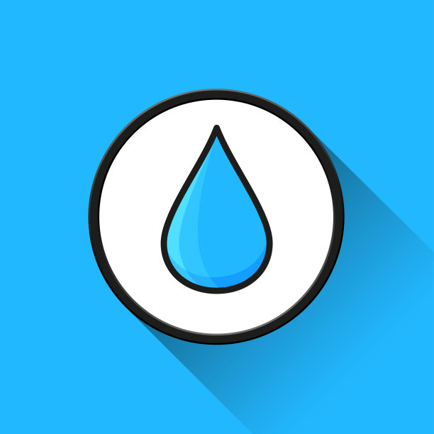 带有长影子的水滴图标图片下载