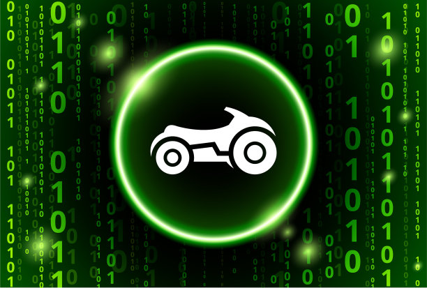 未来自行车二进制代码矢量模式背景图片下载