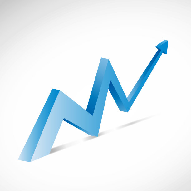 向量蓝色金融增长图片下载