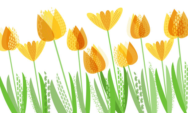 摘要春光明媚，花卉图案图片下载