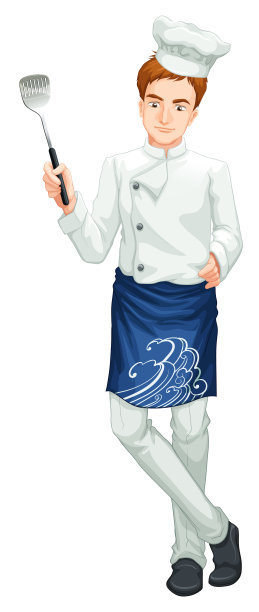 白底厨师图片下载