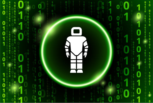 机器人二进制编码矢量模式背景图片下载