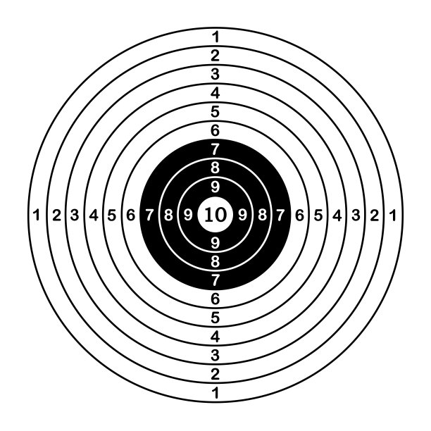射击比赛的空白靶运动。矢量图图片下载