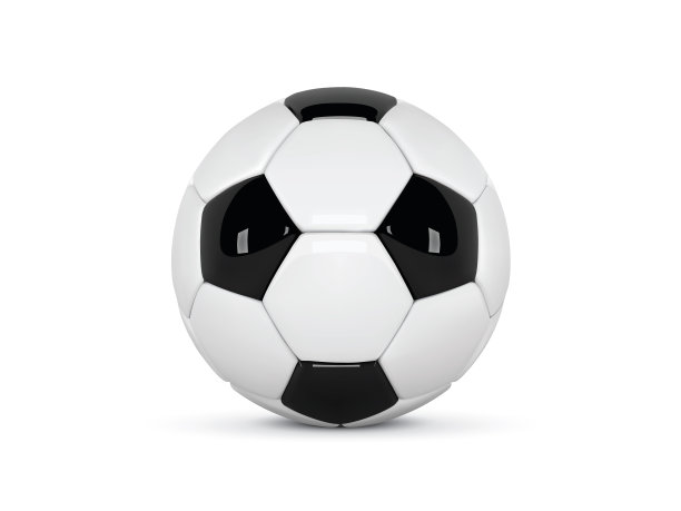 真实的足球或足球在白色背景。3d风格矢量球隔离在白色背景图片下载