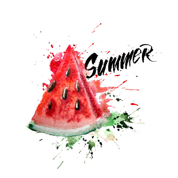 夏季西瓜素材图片