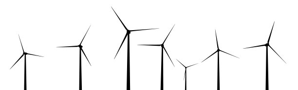 风力涡轮机轮廓图片下载