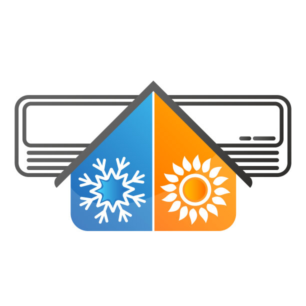 空调太阳和雪花剪影图片下载