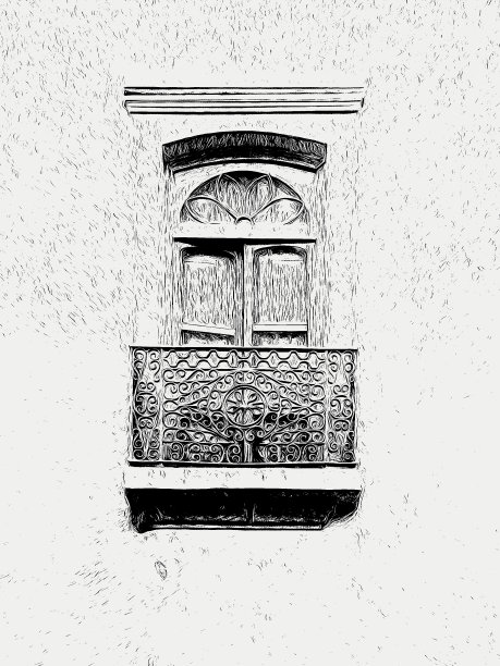 黑色和白色的抽象窗口图片下载