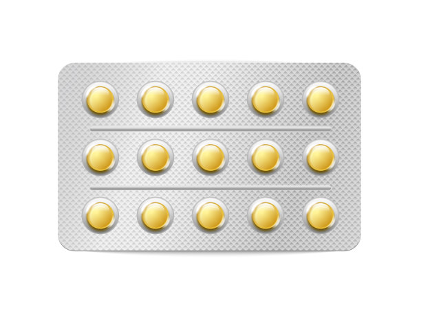 逼真的鱼油欧米加3丸水泡与胶囊在白色的背景。真实的药片包装药物维生素模型。医疗保健医疗。图片下载