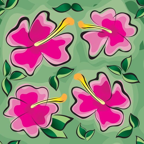 热带模式孤立在白色背景-矢量图图片下载