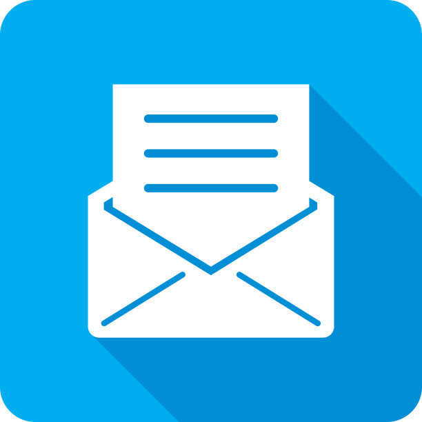 信封中的信件图标剪影图片下载