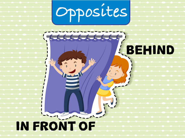 相反的字在绿色背景图片下载