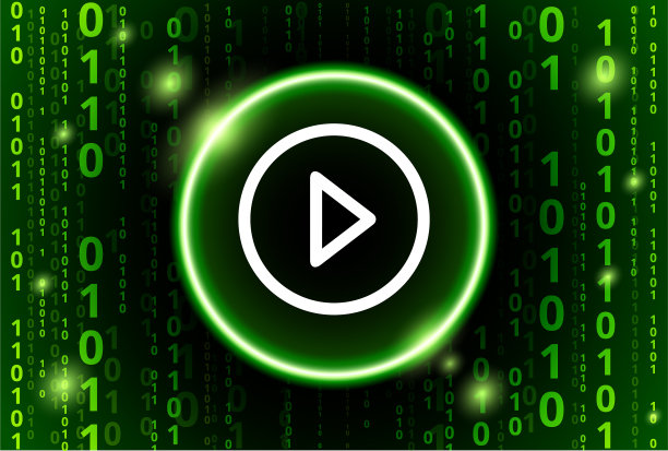 播放二进制代码矢量模式背景图片下载