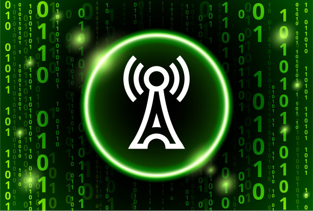 天线二进制码矢量模式背景图片下载