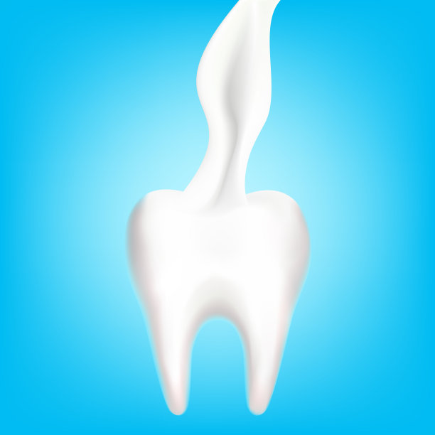 现实的三维牙齿。矢量插图。牙科旗帜。牙齿美白图片下载
