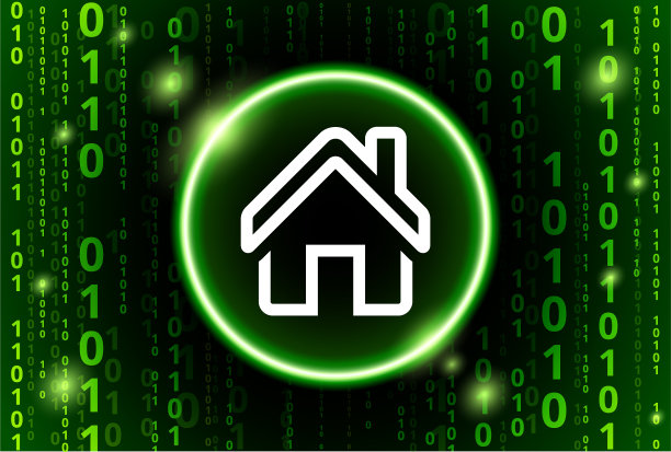 家庭二进制代码矢量模式背景图片下载