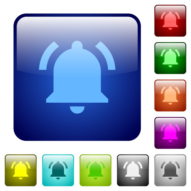 活动通知颜色方形按钮图片下载