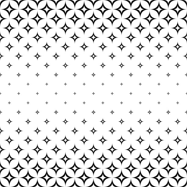 单色无缝曲线星图案图片下载