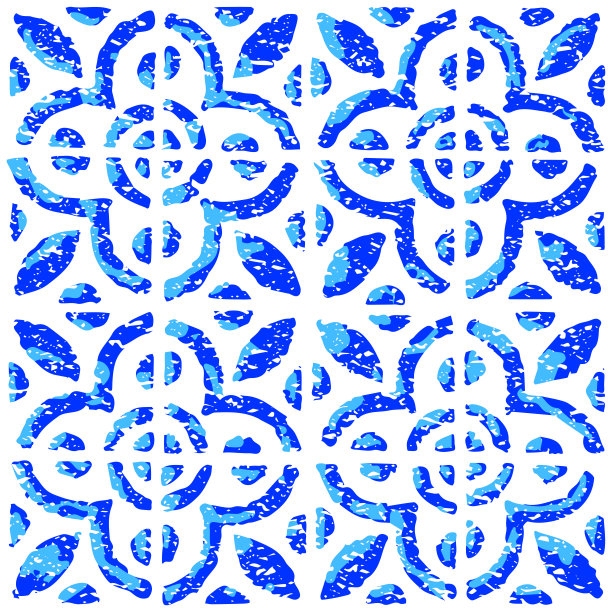 无缝图案与荷兰装饰代尔夫特厨房瓷砖风格图片下载