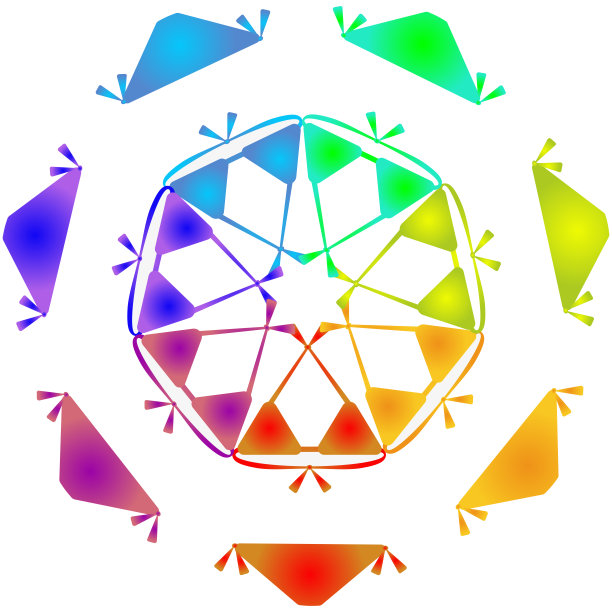 彩虹曼荼罗。白色背景上的圆形泳衣装饰。你可以用来设计纺织品，海报，传单。图片下载