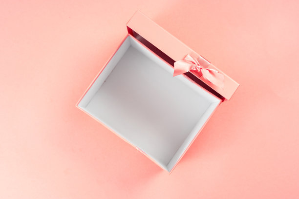 俯视图的空打开礼盒图片下载